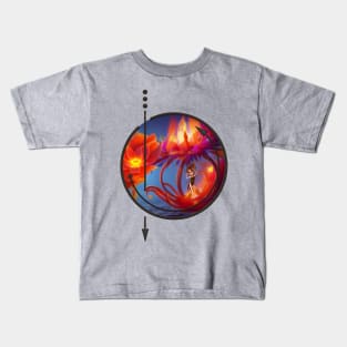 The ever-blooming fire flower with fairy Kids T-Shirt